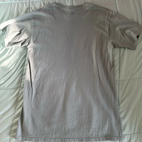 Billie Eilish Light Gray Graphic Tee with Pale Pink Portrait - Picture 2 of 4